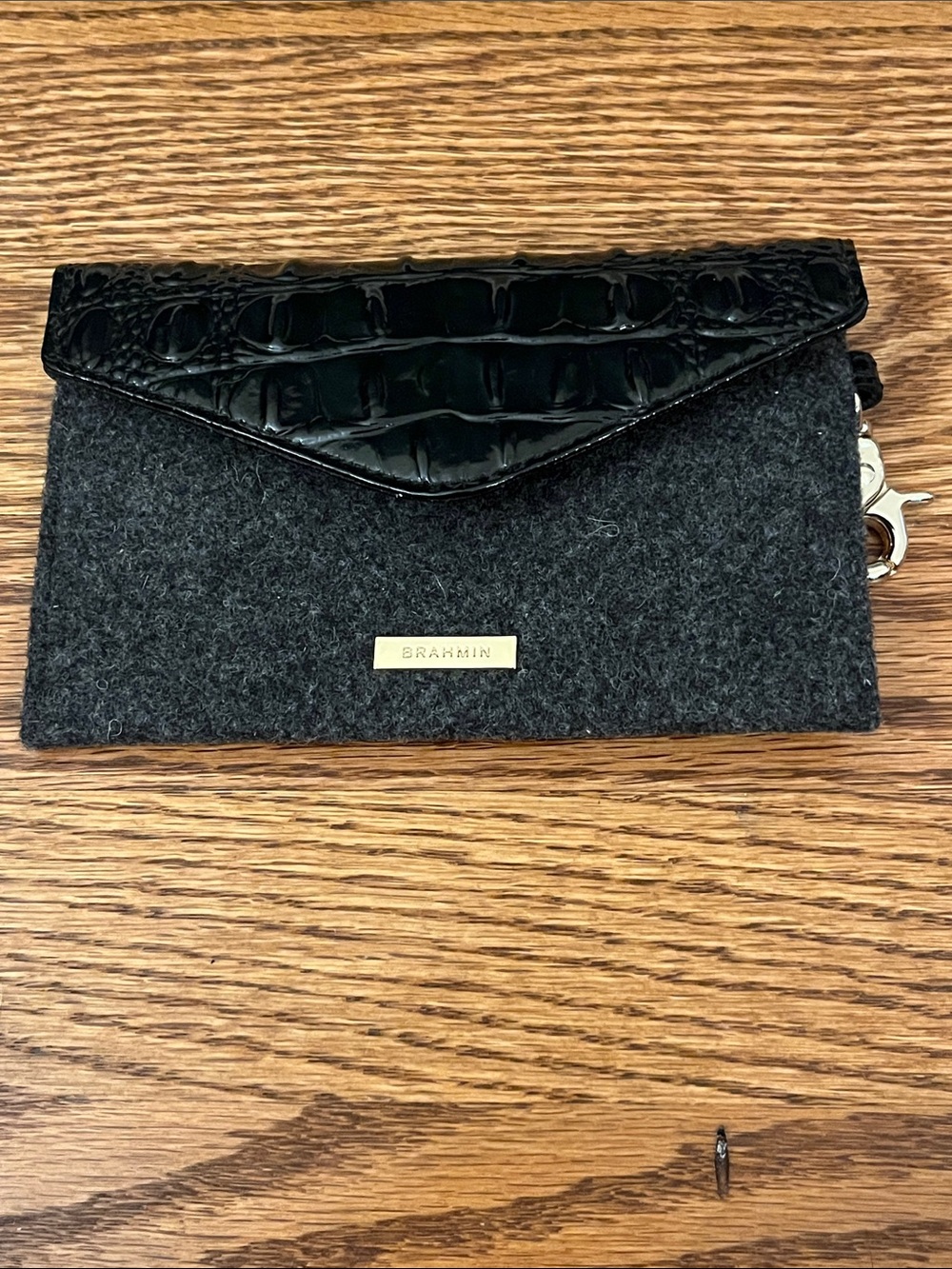 Brahmin felt/leather pouch